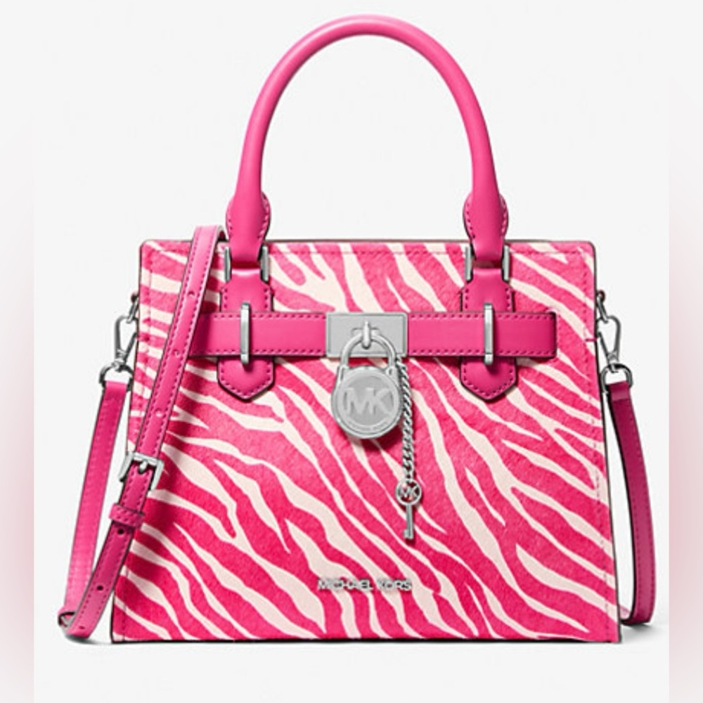 MICHAEL Michael Kors Hamilton Small Zebra Print Calf Hair Satchel - NWT
